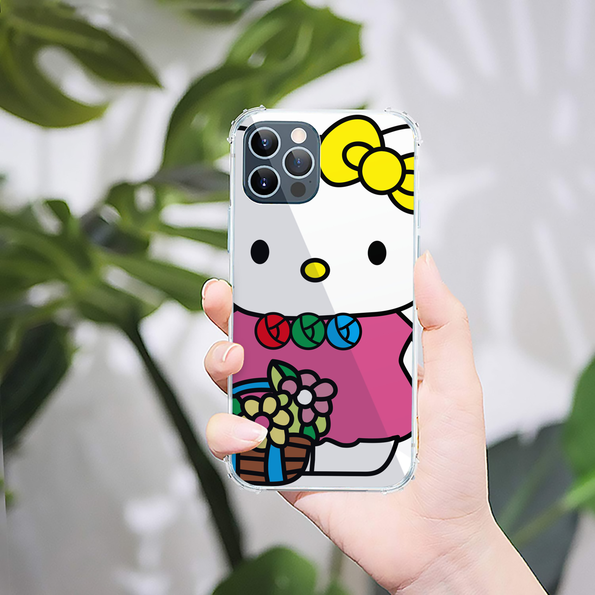 （画像用） Hello Kitty ハローキティ 【iPhone 12シリーズ対応】透明スマホケース（クリアソフトケース）